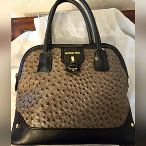 Vintage London Fog Faux Ostrich Handbag